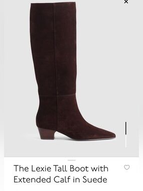 Madewell Brown Suede Heeled Boots - Extended Calf